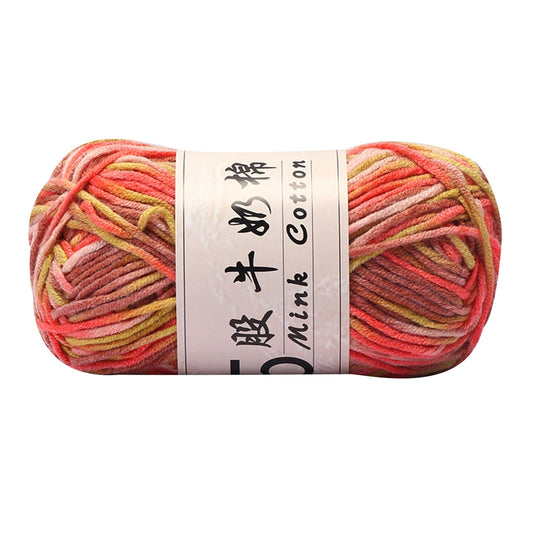 AYktou Cotton Yarn -Multi Colored Yarn Rainbows Crochet Yarn 50g/2.5oz,295 Yards,5 Strands,Lightweight Yarn For Crochet,Knitting and Crafts,24 Colors Color - 19