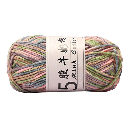 AYktou Cotton Yarn -Multi Colored Yarn Rainbows Crochet Yarn 50g/2.5oz,295 Yards,5 Strands,Lightweight Yarn For Crochet,Knitting and Crafts,24 Colors Color - 20