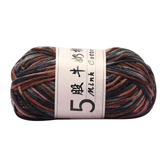 AYktou Cotton Yarn -Multi Colored Yarn Rainbows Crochet Yarn 50g/2.5oz,295 Yards,5 Strands,Lightweight Yarn For Crochet,Knitting and Crafts,24 Colors Color - 22