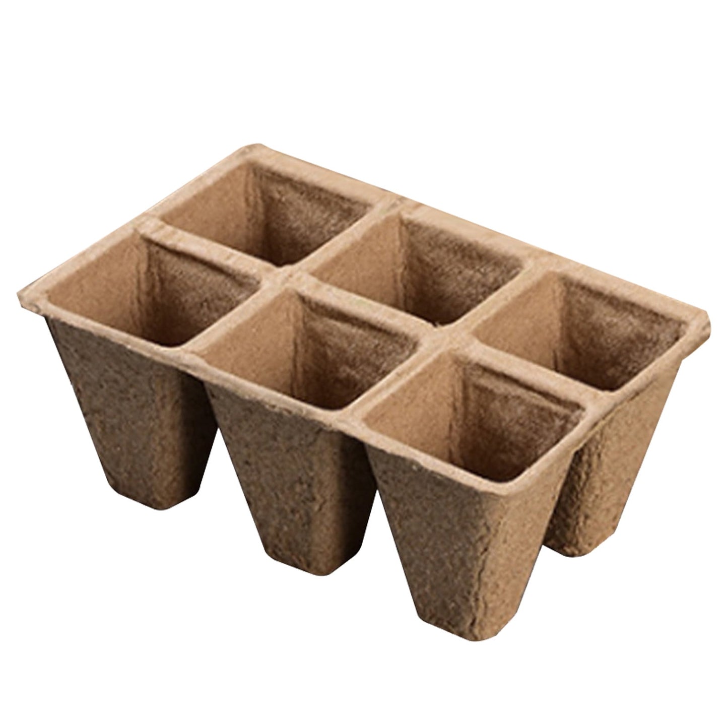 Darzheoy 30 Cells Peat Pots Seed Starter Trays 5 Packs Biodegradable Seedling Pots Germination Trays Organic Plant Starter Kit C