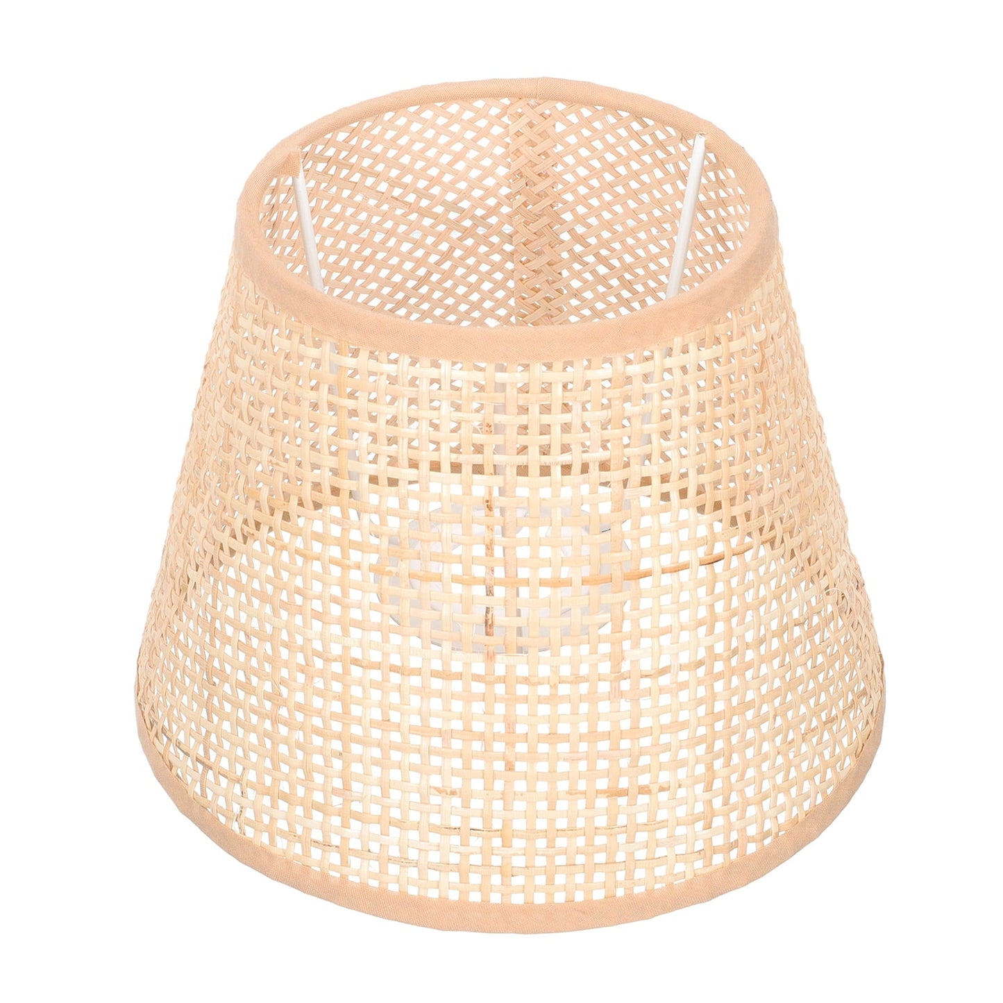 SKISUNO Khaki Rattan Floor Lamp Shade Replacement 6.7x6.7in for Study Room, 1 Piece and Stylish