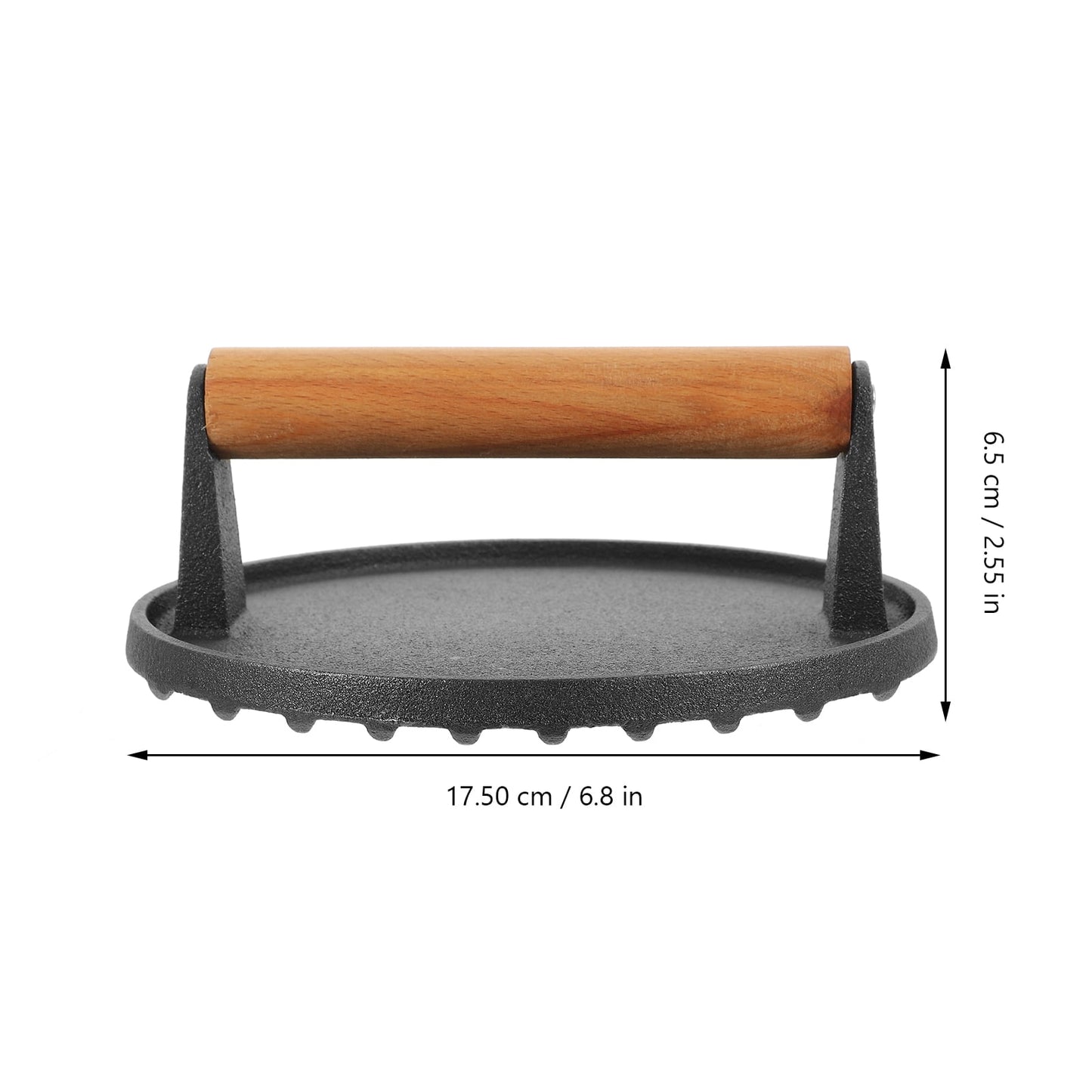 Worgeous Cast Iron Meat Press Burger Smasher Sandwich Toaster Bacon Skillet Sausage Patties