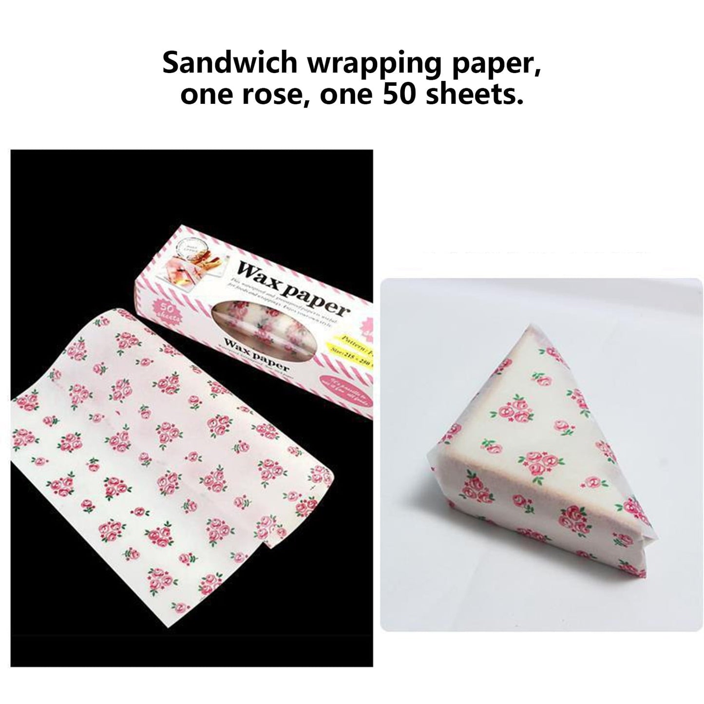 Darzheoy Wax Paper, Food Picnic Paper, 50 sheets Grease Proof Paper, Waterproof Dry Hamburger Paper Liners Wrapping Tissue for Plastic Food Basket C