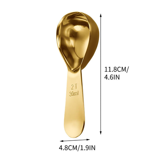 Darzheoy Coffee Scoop Stainless Steel Coffee Measuring Spoon Tablespoon Coffee Scoop Short Handle Measuring Spoon for Ground Coffee Tea Sugar Flour Coffee Scoop (30ml) B