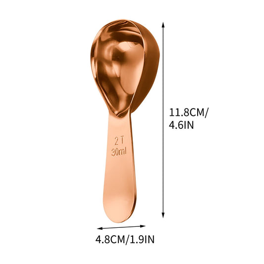 Darzheoy Coffee Scoop Stainless Steel Coffee Measuring Spoon Tablespoon Coffee Scoop Short Handle Measuring Spoon for Ground Coffee Tea Sugar Flour Coffee Scoop (30ml) C