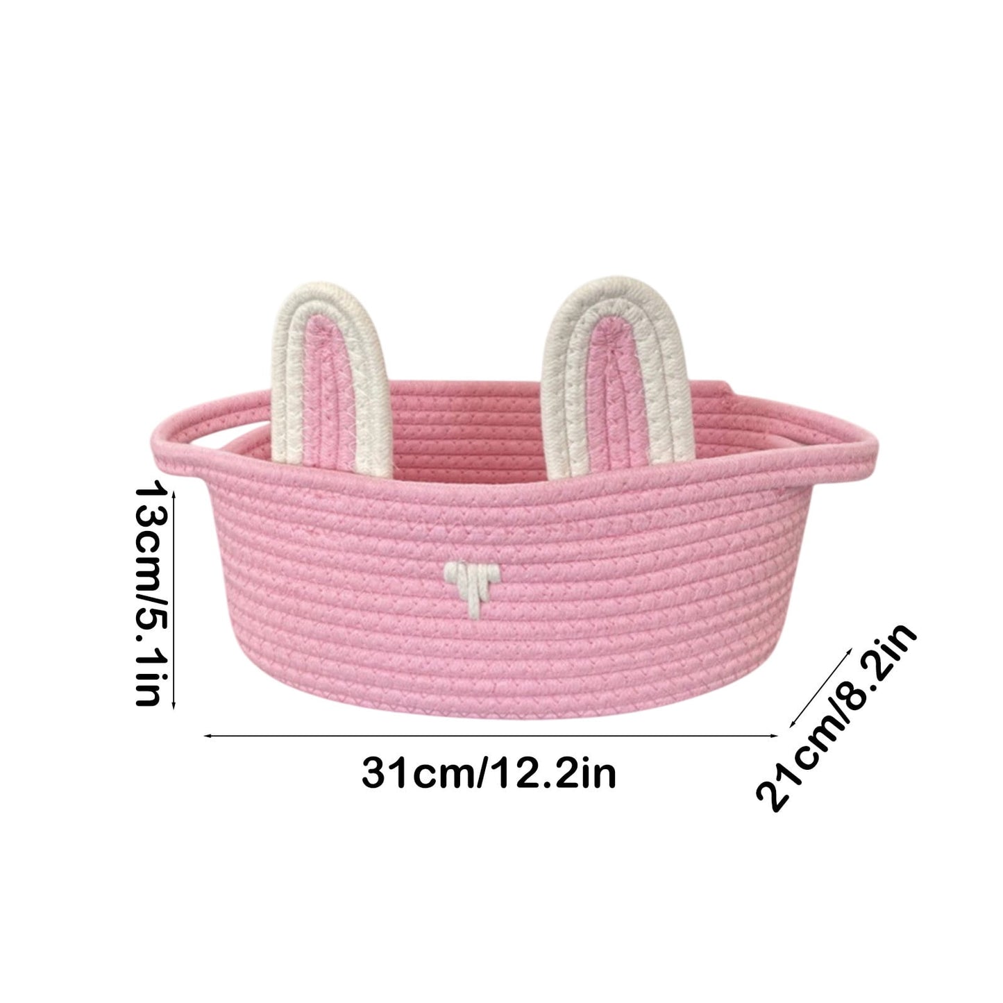 Chmadoxn Adorable Easter Bunny Basket for Kids - Perfect Easter Gift, Cute Easter Bucket Bags with Rabbit Ears for Easter Eggs Hunting, Affordable & Festive Spring Decor As Show B