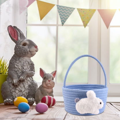 Chmadoxn Adorable Easter Bunny Basket for Kids - Perfect Easter Gift, Cute Easter Bucket Bags with Rabbit Ears for Easter Eggs Hunting, Affordable & Festive Spring Decor As Show E