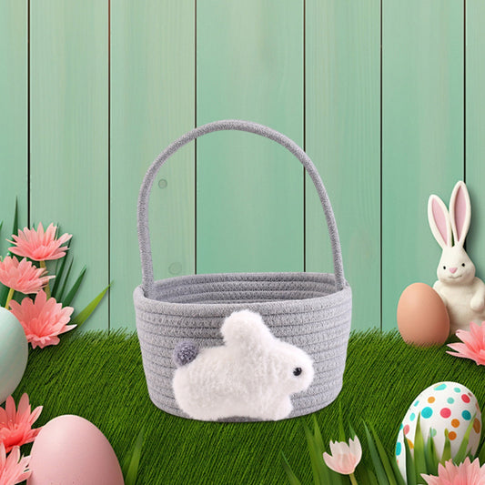 Chmadoxn Adorable Easter Bunny Basket for Kids - Perfect Easter Gift, Cute Easter Bucket Bags with Rabbit Ears for Easter Eggs Hunting, Affordable & Festive Spring Decor As Show F