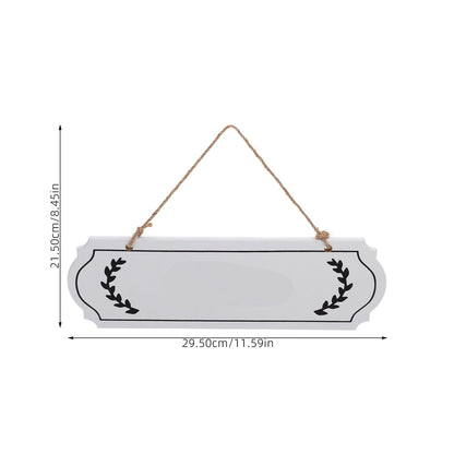 HOOWIFFY Unfinished Wood Plaque Blank White Sign for DIY Writing Decor