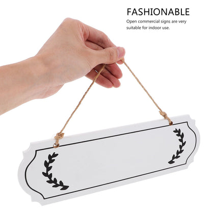 HOOWIFFY Unfinished Wood Plaque Blank White Sign for DIY Writing Decor
