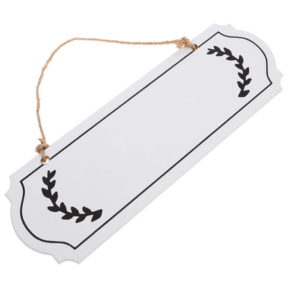HOOWIFFY Unfinished Wood Plaque Blank White Sign for DIY Writing Decor