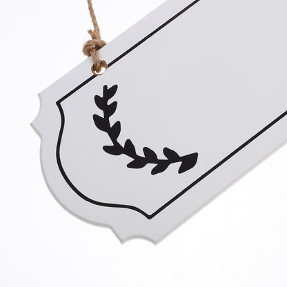 HOOWIFFY Unfinished Wood Plaque Blank White Sign for DIY Writing Decor