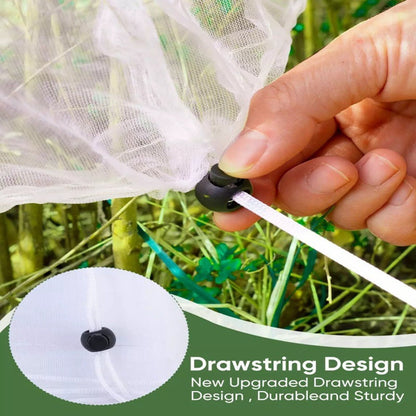 Darzheoy 1 Pack Garden Mesh Netting for Plants, 19.7 x 29.5 Inch Insect Bird Barrier Netting Mesh with Drawstring, Tomato Plant Cover Fruits Tree Netting Bags Protection for Vegetables 19.7" x 29.5" 1 Pack
