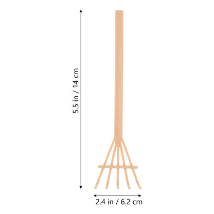 Worgeous 14pcs Mini Plastic Rakes Small Garden Rakes for Sand Table Crafts and Adornments Tools Set