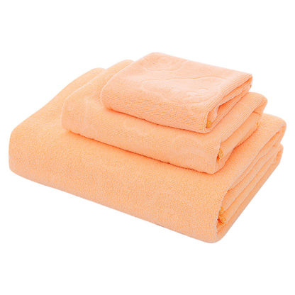 AYktou Bath Towels 3 Pack Cotton Bathroom Set,Contains a Bath Towels 28*56",a Hand Towels 12*12",a Face Towels 12*28",Soft Compact & Lightweight,for Gym Camp Beach and Daily Use Orange