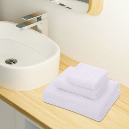 AYktou Bath Towels 3 Pack Cotton Bathroom Set,Contains a Bath Towels 28*56",a Hand Towels 12*12",a Face Towels 12*28",Soft Compact & Lightweight,for Gym Camp Beach and Daily Use White