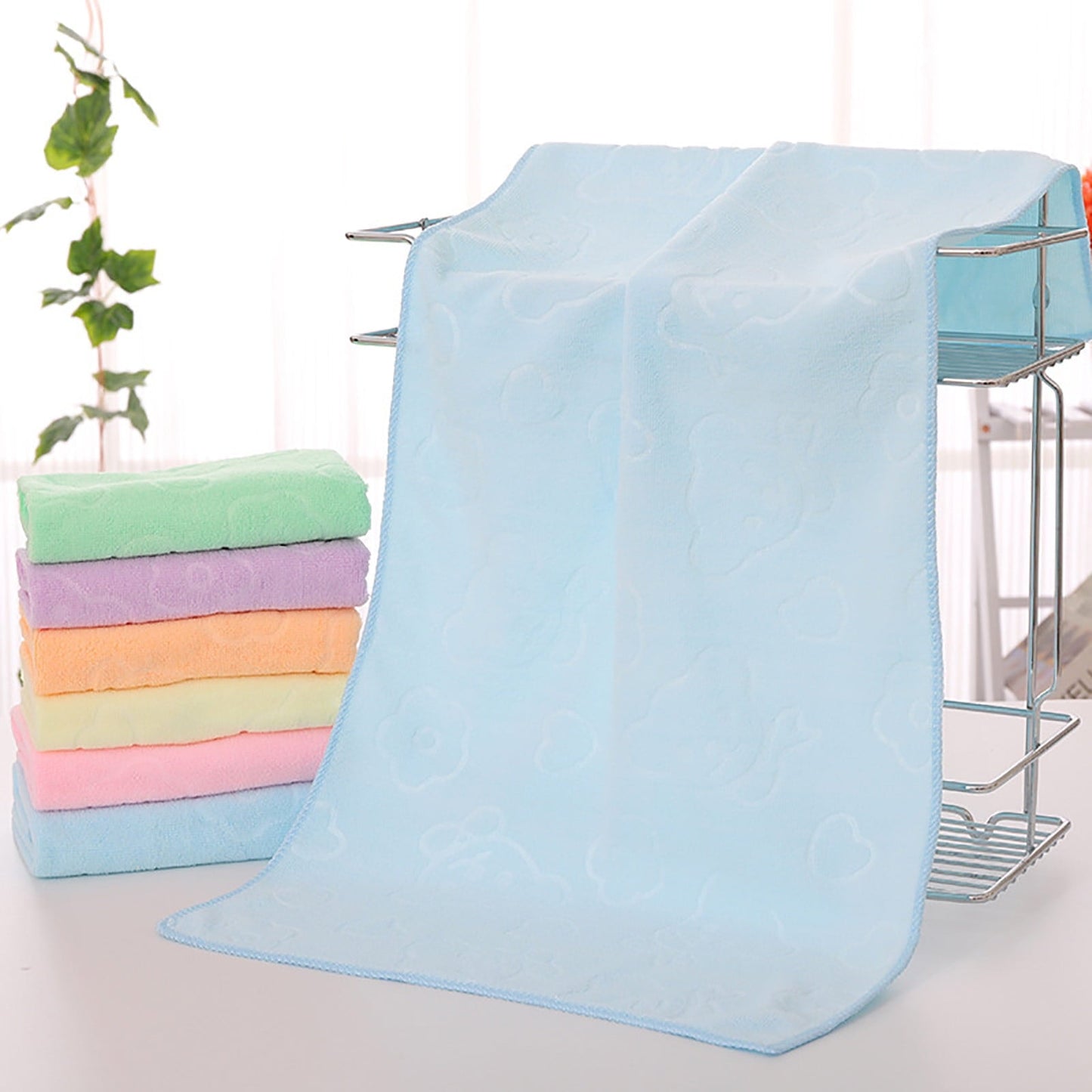 AYktou Bath Towels 3 Pack Cotton Bathroom Set,Contains a Bath Towels 28*56",a Hand Towels 12*12",a Face Towels 12*28",Soft Compact & Lightweight,for Gym Camp Beach and Daily Use White