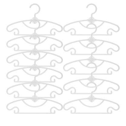 Kdkad 10-Pack Serviceable Kids' Clothes Hangers - Heavy-Duty Plastic Non-Slip Infant & Toddler Hangers for Closet, Nursery, Travel - Space-Saving Baby Closet Organizers 11.2×6.5 in Pink