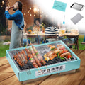Kdkad Disposable BBQ Grill – Portable Outdoor Picnic, Cam& Group Gatherings – Low-Smoke Stainless Steel Kraft Paper Tray with Fast-Burning Charcoal – Easy Baking & Grilling