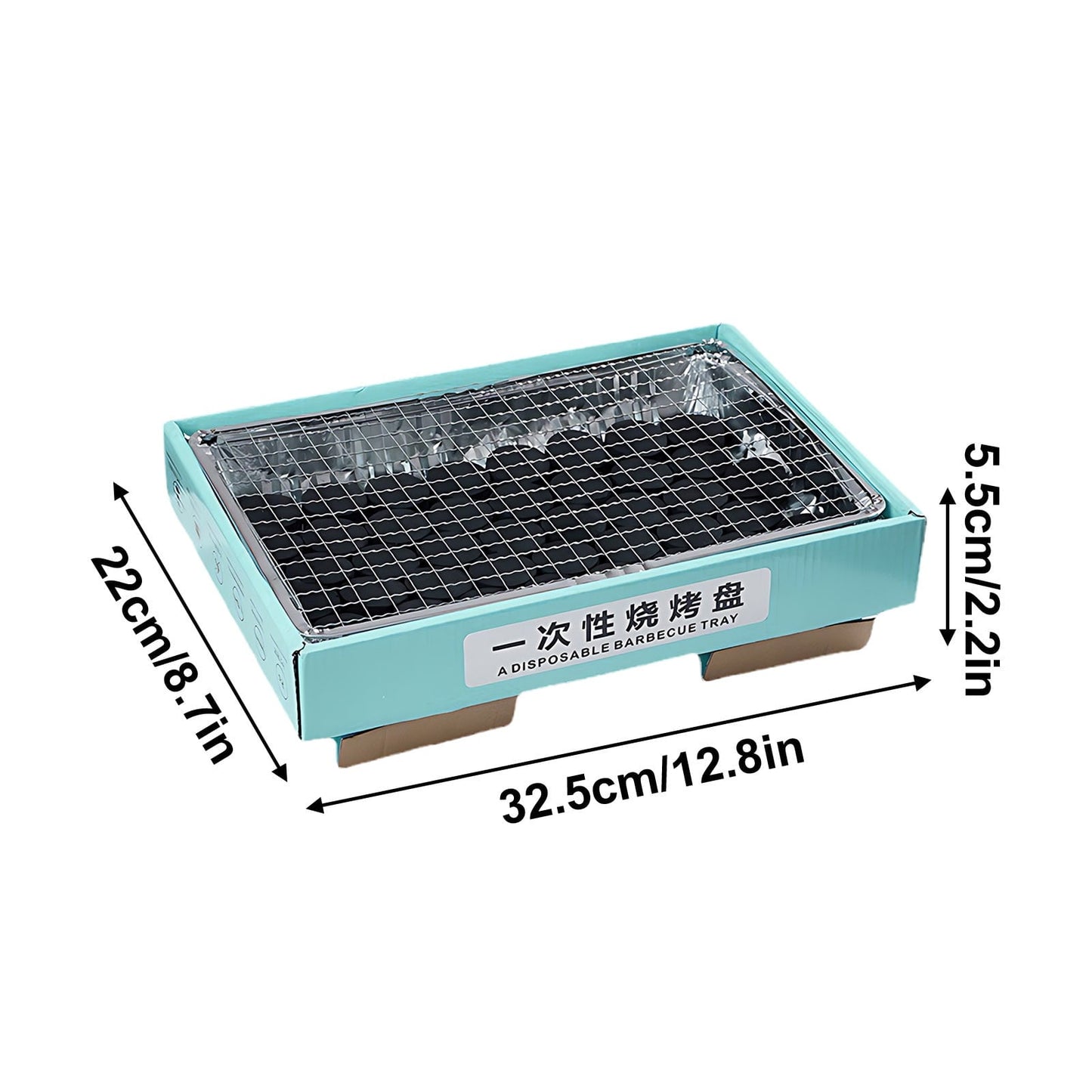 Kdkad Disposable BBQ Grill – Portable Outdoor Picnic, Cam& Group Gatherings – Low-Smoke Stainless Steel Kraft Paper Tray with Fast-Burning Charcoal – Easy Baking & Grilling