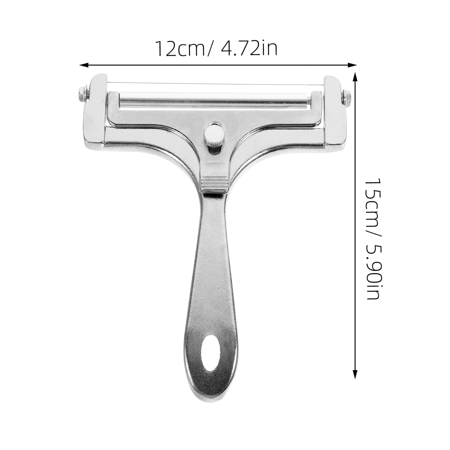 WHAMVOX Adjustable Stainless Steel Cheese Slicer Handheld Cutter Shaver for Easy Cheese Slicing and Serving.