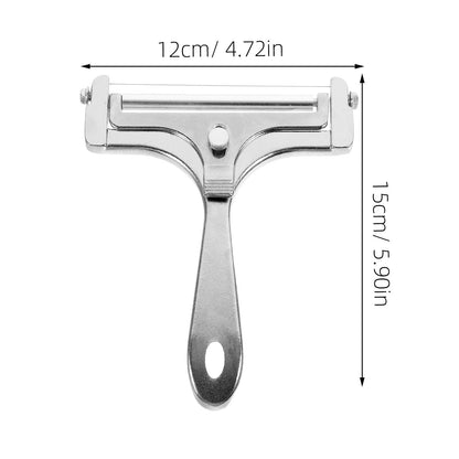 WHAMVOX Adjustable Stainless Steel Cheese Slicer Handheld Cutter Shaver for Easy Cheese Slicing and Serving.