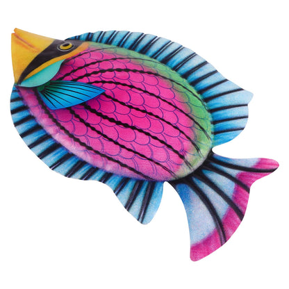 WHAMVOX Purple Iron Fish Wall Decor for Contemporary Home Decoration Easy to Hang Indoors Outdoors 7.5 Inches