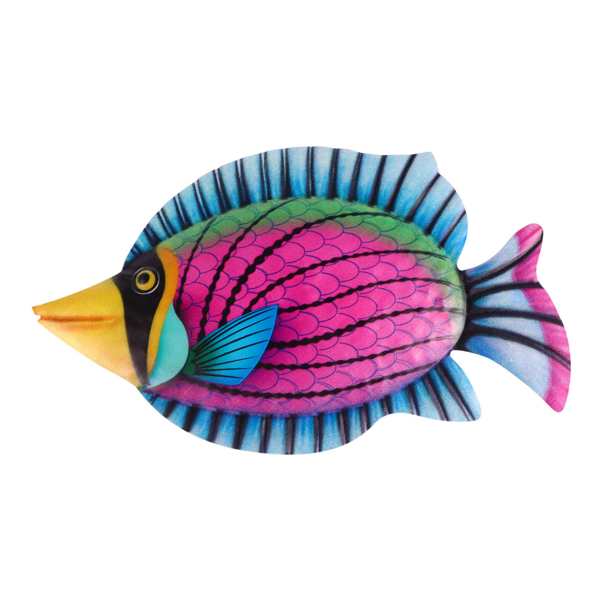 WHAMVOX Purple Iron Fish Wall Decor for Contemporary Home Decoration Easy to Hang Indoors Outdoors 7.5 Inches