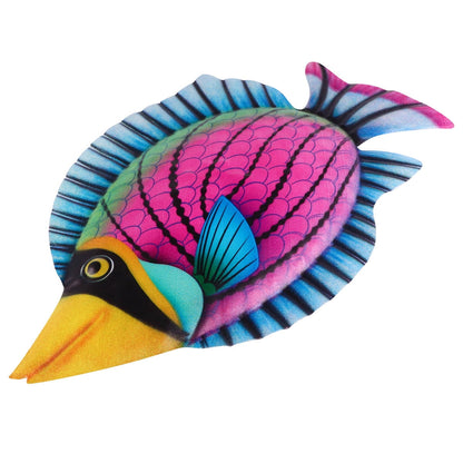 WHAMVOX Purple Iron Fish Wall Decor for Contemporary Home Decoration Easy to Hang Indoors Outdoors 7.5 Inches