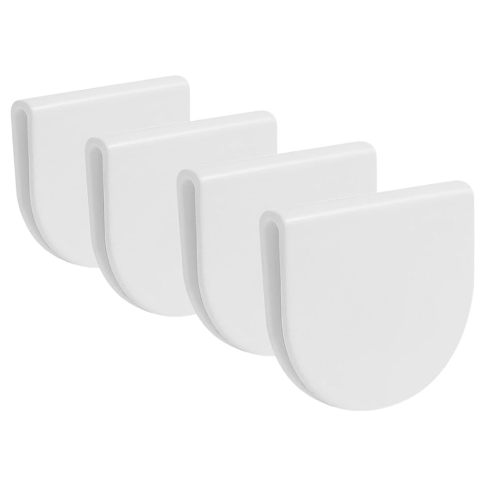WHAMVOX 4 Pcs Adhesive Shower Curtain Clip Bathroom for Wall Clips White