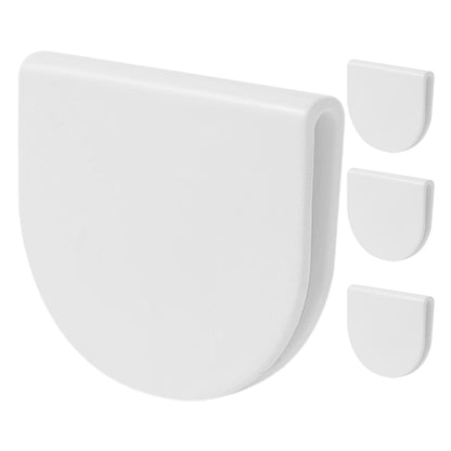 WHAMVOX 4 Pcs Adhesive Shower Curtain Clip Bathroom for Wall Clips White