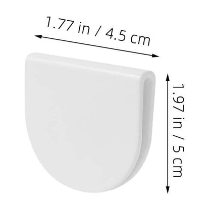WHAMVOX 4 Pcs Adhesive Shower Curtain Clip Bathroom for Wall Clips White