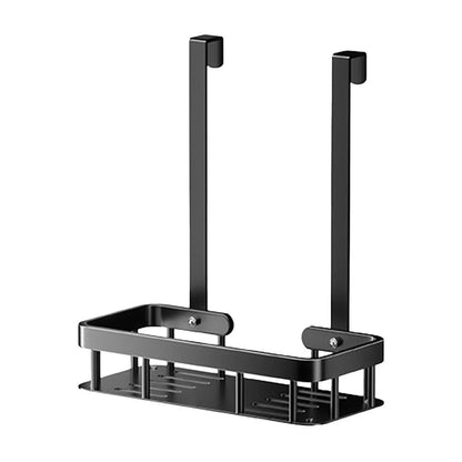 Kdkad 1-Tier Over-the-Door Hanging Shower Caddy - Large Capacity Rust-Proof Bath Organizer, No Drilling Sturdy Shower Shelf & Basket Storage Rack for Bathroom, Space-Saving Design 1-Tier Black