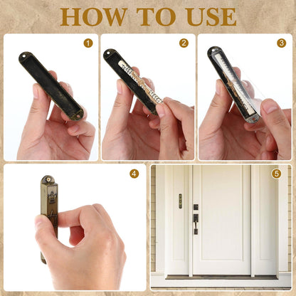 HOOWIFFY 5Pcs Judaica Metal Mezuzah Adornment with Retro Style for House and Office Decor