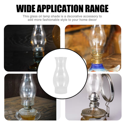 WHAMVOX Transparent Replacement Globe for Kerosene Lamp Shade, Light Cover for Oil Lamps