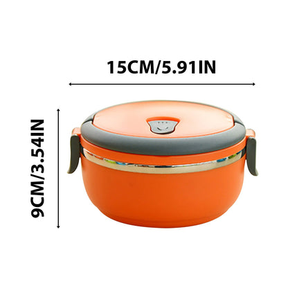 Darzheoy Lunch Box Containers for Hot Food, Portable Lunch Box Stainless Steel Insulated Food Storage Container for Outdoor Camping Picnic Orange