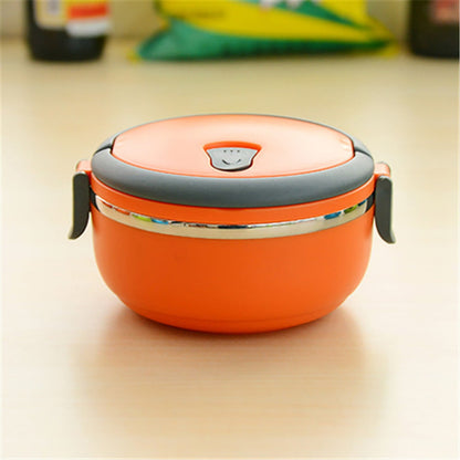 Darzheoy Lunch Box Containers for Hot Food, Portable Lunch Box Stainless Steel Insulated Food Storage Container for Outdoor Camping Picnic Orange