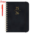 Darzheoy 2025-2026 Planner, Academic Planner 2025-2026 from July 2025, June 2026, Weekly & Monthly Planner Spiral Bound with 12 Monthly Tabs Black