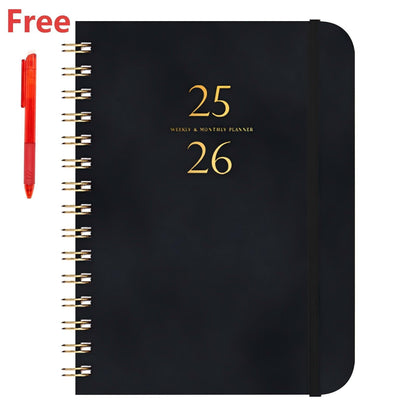 Darzheoy 2025-2026 Planner, Academic Planner 2025-2026 from July 2025, June 2026, Weekly & Monthly Planner Spiral Bound with 12 Monthly Tabs Black