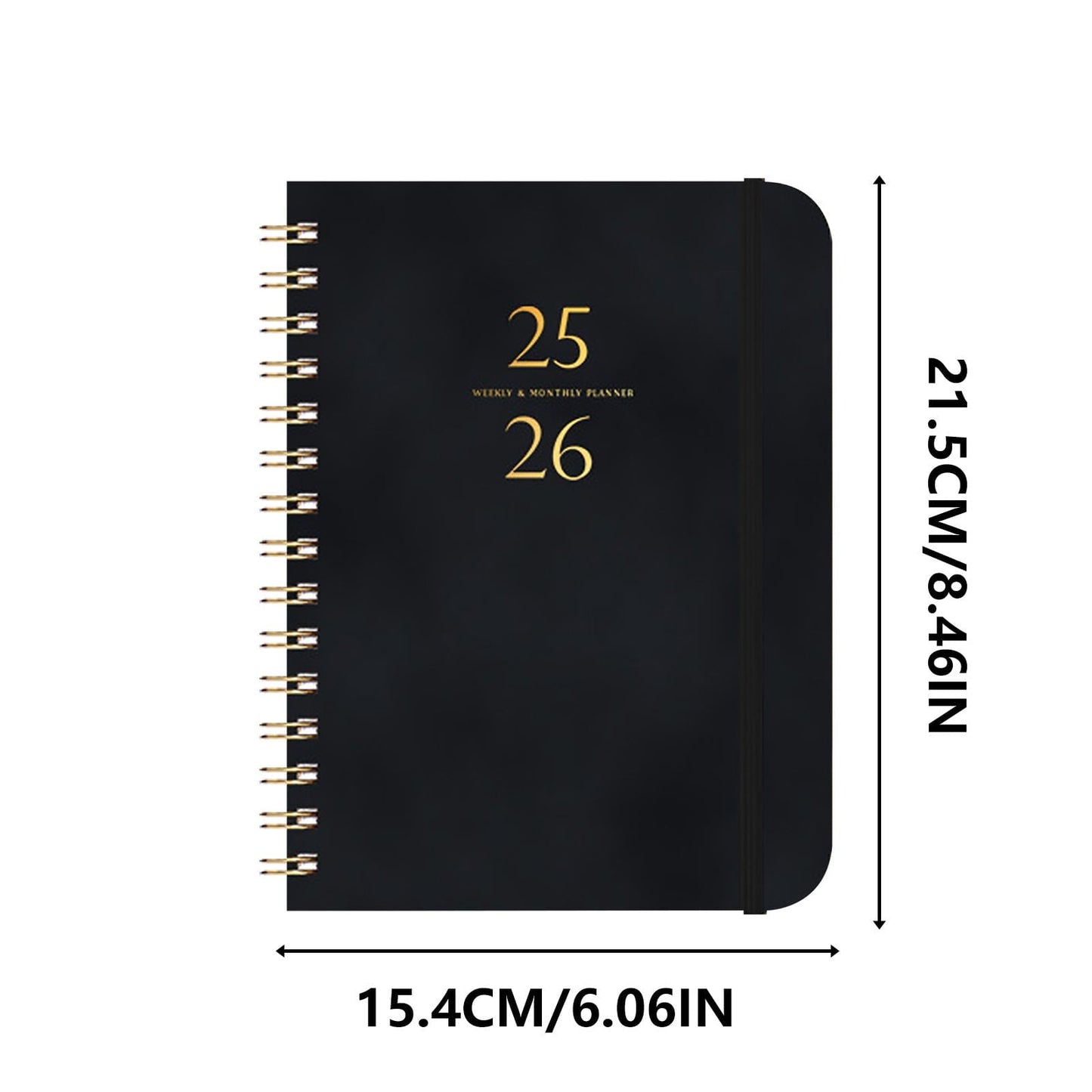 Darzheoy 2025-2026 Planner, Academic Planner 2025-2026 from July 2025, June 2026, Weekly & Monthly Planner Spiral Bound with 12 Monthly Tabs Black