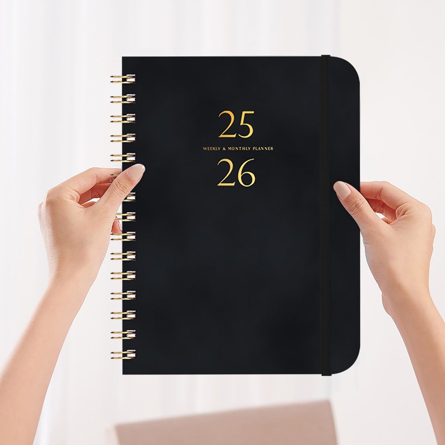 Darzheoy 2025-2026 Planner, Academic Planner 2025-2026 from July 2025, June 2026, Weekly & Monthly Planner Spiral Bound with 12 Monthly Tabs Black