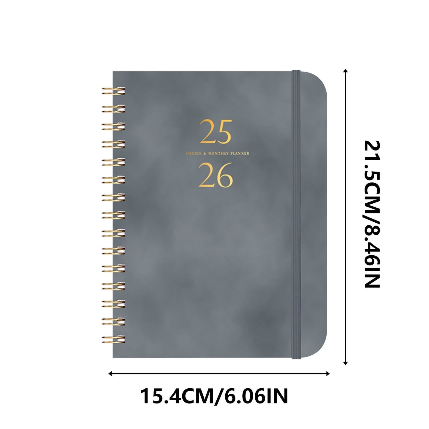 Darzheoy 2025-2026 Planner, Academic Planner 2025-2026 from July 2025, June 2026, Weekly & Monthly Planner Spiral Bound with 12 Monthly Tabs Gray
