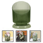 SKISUNO Makeup Brush Holder Pet Green Cylinder 1Set 6.09X4.52X4.52in.