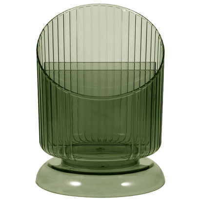 SKISUNO Makeup Brush Holder Pet Green Cylinder 1Set 6.09X4.52X4.52in.