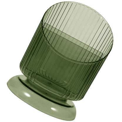 SKISUNO Makeup Brush Holder Pet Green Cylinder 1Set 6.09X4.52X4.52in.