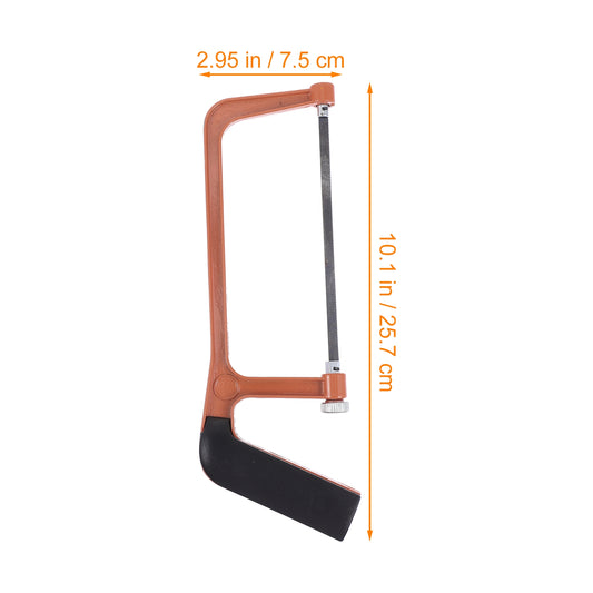 SKISUNO Orange Mini Hacksaw Set for Kids and Gardeners, Compact Hand Saw for Precise Cutting and Craft Projects