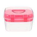 HOOWIFFY Plastic Sewing Box Red Large Capacity Double Layer Organizer for Home and Office Use with Design