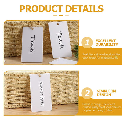 HOOWIFFY 16pcs Acrylic Hanging Basket Storage Markers Labels for Easy Identification and Organization