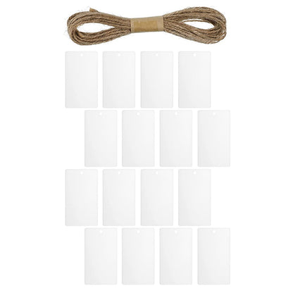 HOOWIFFY 16pcs Acrylic Hanging Basket Storage Markers Labels for Easy Identification and Organization