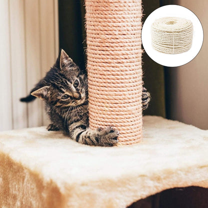 SKISUNO Sisal Rope Cat Scratch Post for Diy Projects 1Pack Natural